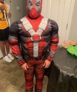 Rubie's Men's Deadpool Deluxe Muscle Chest Costume and Mask Extra-Small As Shown 15 41XwbWe8RlL