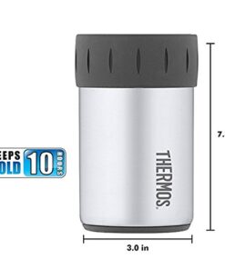 THERMOS Stainless Steel Beverage Can Insulator for 12 Ounce Can, Stainless Steel 22 41Y2XxSfPPL