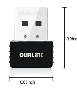 Alternative view of OURLINK 600Mbps AC600 Dual Band USB WiFi Dongle & Wireless Network Adapter for Laptop/Desktop Computer - Backward Compatible with 802.11 a/b/g/n Products (2.4 GHz 150Mbps, 5GHz 433Mbps)