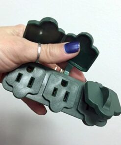 Woods 13270 3-Outlet Adapter, Indoor or Outdoor (Weatherproof), Green (Green) 25 41Y4m3al9uL