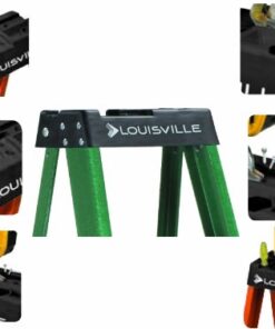 Alternative view of Louisville Ladder FS4008 Fiberglass Standard Step Ladder, 8 Feet, Green