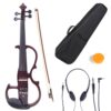 Cecilio Solid Wood Electric/Silent Violin with Ebony Fittings - 4/4 Full Size - Metallic Red Mahogany 4/4-size 53 41YJVUdMfML