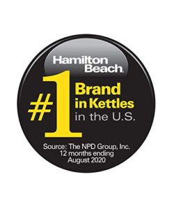 Hamilton Beach Electric Tea Kettle, Water Boiler & Heater, 1.7 Liter, Cordless Serving, 1500 Watts for Fast Boiling, Auto-Shutoff and Boil-Dry Protection, Red (40885) 1.7 L 24 41YVGSss0zL