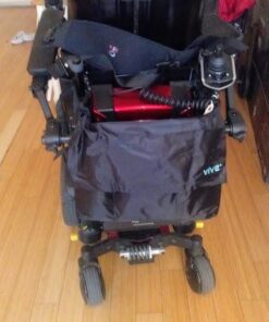Vive XL Wheelchair Bag - Waterproof, Scratch-Resistant, Double-Stitched, Machine Washable Accessory for Adults, Seniors, 15 Colors - Storage Walker Backpack to Hang on Back of Wheel Chair Black 28 41YrSGRv8lL