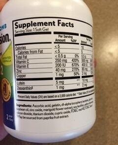 PreserVision AREDS 2 Eye Vitamin & Mineral Supplement, Contains Lutein, Vitamin C, Zeaxanthin, Zinc & Vitamin E, 120 Softgels (Packaging May Vary) 45 41Z70uvxIWL