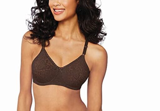 Bali Women's N Smooth Stretch Lace Underwire Bra Df3432 34C Warm Cocoa Brown