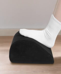 Amazon Basics Under Desk Foam Foot Rest with Washable Cover Comfortable Foot Stool for Home and Office, Black, 5.1 x 10.2 x 17.3 Inch 21 41Z7kE3JvL