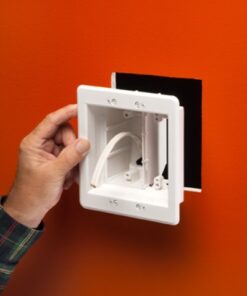 Arlington TVBU505-1 Recessed TV Box Wall Plate Kit Paintable 2-Gang, White Plastic 2 Gang 27 41ZH2CjG5LL