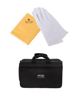 Mendini by Cecilio B Flat Beginner Clarinet with 2 Barrels, Case, Stand, Book, 10 Reeds, and Mouthpiece - Bb Student Clarinet Set, Wind & Woodwind Musical Instruments, Purple Clarinet 13 41ZO9WRUn7L