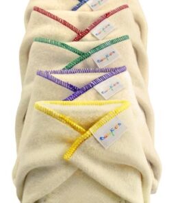 BabyKicks 3 Pack Hemparoo Fleece Prefolds, Golden Thread, X-small 11 41ZaWPfex4L