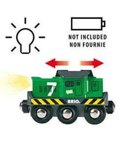 BRIO World 33214 - Freight Battery Engine - 1 Piece Wooden Toy Train Set for Kids Age 3 and Up, Green 16 41ZiP36D70L