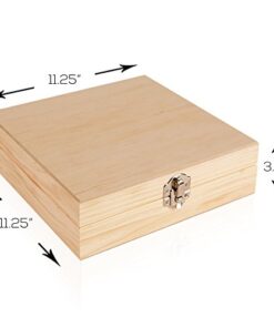 Wooden Essential Oil Box - Holds 52 (5-15 ml) & 6 (10ml Roll-On) Essential Oil Bottles - Perfect Essential Oils Case for Presentations - Protects Your Oils from Damaging Sunlight 1 Count (Pack of 1) 21 41Zjq2GAxL 1