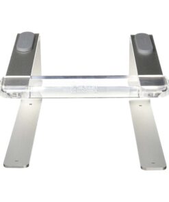 Griffin Elevator Laptop Stand - Ergonomic Computer Riser & Laptop Mount Made of Sturdy Brushed Aluminum - Supports Posture & Elevates Workspace with a Minimal Design, Classic Clear (2.5 Oz) Silver 12 41aE64NZmoL 1