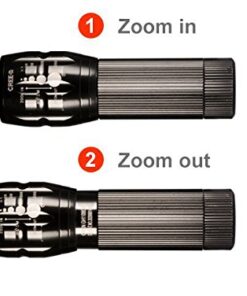 NAVIGATOR 1193 Portable Ultra Bright Handheld LED Flashlight with Adjustable Focus and 3 Light Modes, Outdoor Water Resistant Torch, Powered Tactical Flashlight for Camping Hiking etc Battery Included 12 41aL6mLGmkL