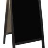 Tektrum Large Sturdy Advertising Double-Side Sidewalk A-Frame Dark Wood Sandwich Sign Board 20"x40", Free Standing, Easy Erase Writing Surface, for Shops Pubs Restaurants - Liquid Chalk Use