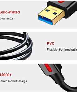 Yeung Qee USB 3.0 Cable A Male to B Male 1.5 ft,Superspeed USB 3.0 Type A to B Male Cable Compatible with Printers,Docking Station,External Hard Drivers,Scanner,USB Hub and More Devices (1.5FT/0.5M) 1.5FT/0.5M 12 41azEfHlCL