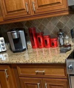 Anchor Hocking Palladian Window Cylinder Jars, Mixed Sizes, Cherry, Set of 4 4 Piece Palladian Canister Set 31 41bB1mYQ3UL