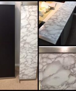 VViViD Architectural White Grey Marble Gloss Vinyl Film Contact Paper 16" x 6.5ft Roll 1 50 41bFREISQFL