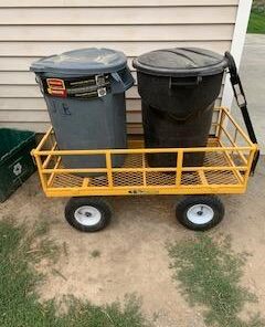 Gorilla Carts Heavy-Duty Steel Utility Cart with Removable Sides and 13" Tires, 1200-lbs. Capacity, Yellow 39 41bU2i3P5RL