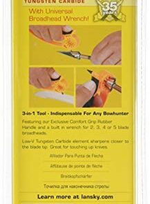 Lansky 3-in-1 Broadhead Sharpener Tool with Broadhead Wrench and Tungsten Carbide Sharpener (Orange) - LTCBH 7 41bkjP fziL