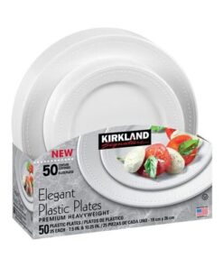 Kirkland Signature Elegant Plastic Plates Premium Heavy Weight Size ( 7.5"/10.25") 50Count 13 41bvwLQF5kL