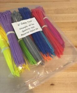 Electriduct Nylon Cable Ties - 6" Self-Locking Zip Ties Multi Color: (Blue, Red, Green, Yellow, Fuchsia, Orange, Gray, Purple) - 500 Pieces 6 Inch - 500 Pack 10 Color 11 41cG7qTyWyL
