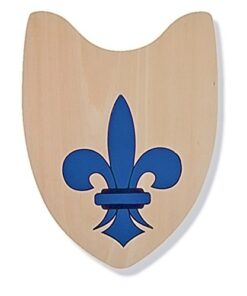 Medieval Fleur De Lys Wooden Practice Shield M8007