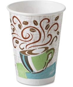 Dixie PerfecTouch 12 oz. Insulated Paper Hot Coffee Cup by GP PRO (Georgia-Pacific), Coffee Haze, 5342CDSBP, 160 Cups Per Case, Coffee Haze Design 15 41cVxvSi6IL
