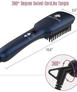 MiroPure Upgraded Ceramic Ionic Hair Straightener Brush for All Hair Types with Five Heat Settings + LED Display+Auto Shut-Off Function for Straightening Hair Beard and Adding Shine 33 41ccdH9tO6L