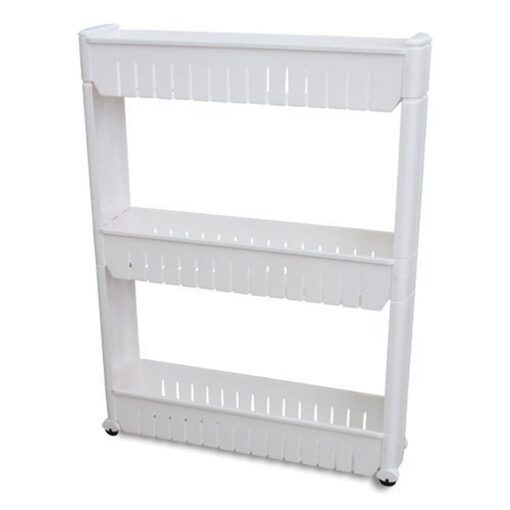 Ideaworks Slide Out Storage Tower White, 3-Tier, 4.4"D x 9.5"W x 21.8"H