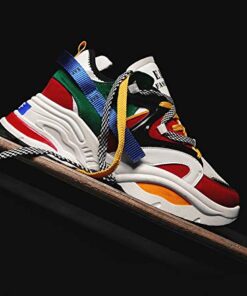 Alternative view of Men's Retro Color Blocked Fashion Sneakers Sport Running Shoes Walking Casual Athletic Shoes 9.5 1