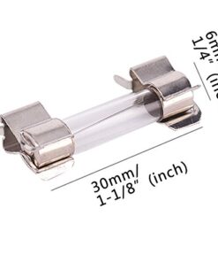 IZTOSS 72pcs 6x30mm Fast-Blow Glass Fuses Quick Blow Car Glass Tube Fuses Assorted Kit Amp 0.5A,1A,2A,3A,5A,10A,15A,20A,30A and 10pcs Fuse seat 72 PCS 10 41cz2gNTr8L