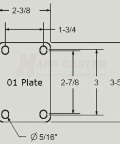 Mapp Caster Q5230R01VG, 3" x 1-1/4" V-Groove Cast Iron Rigid Caster - 225 lbs Capacity 13 41d7NsZRiLL