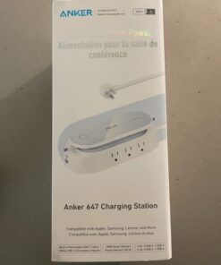 Anker 647 Charging Station (100W), 10-in-1 Power Strip with 6 AC, 1 USB-A, 1 USB-C, 2 Retractable USB C Cables (3ft), 5ft Extension Cord,Power Delivery for Conference Rooms, Desktop Accessory 41 41dC eR4aaL