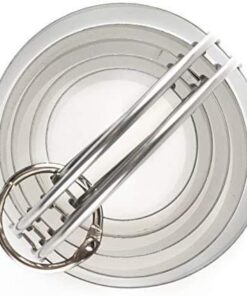 HULISEN Biscuit Cutter Set (5 Pieces/Set), Round Cookies Cutter with Handle, Professional Baking Dough Tools, Gift Package 5 Sizes - Flat 32 41dh9UMef2L