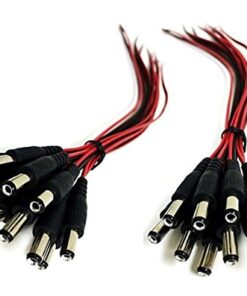 Alternative view of iMBAPrice CCTV Security Camera DC Maile Power Pigtail Cable, 5A 12v DC Power Plug Cord Male Connectors 2.1mm x 5.5mm, DC Pigtail Adapter Plug Socket Wire