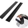 Silicone Stove Counter Gap Cover - Kitchen Wide & Long Gap Filler, Seals Spills Between Counter/Stovetop/Appliances/Oven/Washing Machine/Washer/Dryer, Heat-Resistant & Easy Clean (2 Pack, Black) 35 41e3rLKqqqL 2