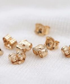ERT 14K Gold Earring Backs - 12 Piece Replacement Earring Backs for Stud Ear Rings 6 Pairs 21 41e4tEx ZYL