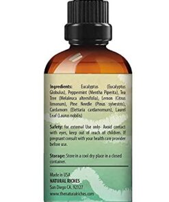 Natural Riches Breathe Essential Oil Blend Breathe Easy with Peppermint Eucalyptus Tea Tree Lemon Cardamom Pine Needle Essential Oils - 2 x 30 ml 1 Fl Oz (Pack of 2) 5 41eEV1mLG8S