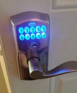 SCHLAGE FE575 PLY 626 ELA Plymouth Keypad Entry with Auto-Lock and Elan Levers, Brushed Chrome Satin Chrome Elan Lever Plymouth Trim 35 41eSs1uLYLL