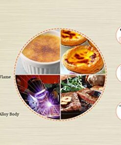 Ideapro Butane Torch, Refillable Kitchen Torch Lighter Culinary Blow Torch with Security Lock and Adjustable Flame for Creme Brulee,BBQ,Desserts,Baking and welding Black 13 41en15PUGGL