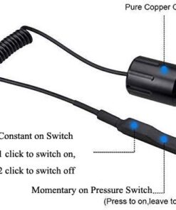 WINDFIRE WF-802 Tactical Flashlight Waterproof 350 Lumens 250 Yard Long Range Throwing RED LED Coyote Hog Hunting Light Lamp Torch with Pressure Switch & 1“ Scope Mount Black 12 41eqExy2lCL