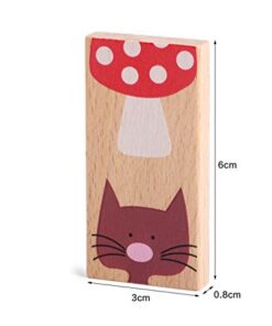 GracesDawn 28 Pcs of Educational Wooden Toy Domino Animal Puzzles Kids Game Gift 15 41etgrYGEDL