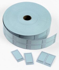MUNCIE NOVELTY COMPANY - Blue Blank Double Roll Raffle Tickets, 2000 Sets
