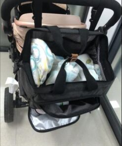 Hap Tim Diaper Bag Backpack,Large Capacity Travel Back Pack Maternity Baby Nappy Changing Bags, Double Compartments with Stroller Straps,Waterproof,Black (US7340-DG) Dark Grey 75 41fX212GvdL