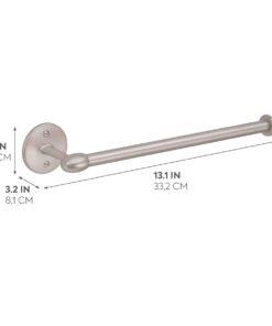 Alternative view of iDesign Orbinni Wall Mounted Metal Paper Towel Holder, Roll Organizer for Kitchen, Bathroom, Craft Room, Satin Silver Set of 1