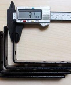 MHMYDZ 4 Pcs Black Steel Heavy Duty"L" Corner Brace Joint Angle Bracket Shelf Bracket Wall Hanging with Screws 125mmX75mm/5 InchX3 Inch Decorative Corner Brackets Joint Angle Bracket 4 Pack(Balck) 28 41g wtkEAL