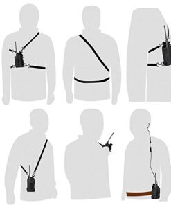 abcGoodefg 3 in1 Radio Holder Holster Case Pouch Bag for GPS Kenwood Motorola baofeng UV5R UV82 UV5RA 888S Retevis H777 Two Way Radio Walkie Talkie MSC 20C (1Pack) 1Pack 28 41g5 9SLCL