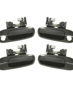 #DH49 6922002030 98-02 Motorking Toyota Corolla Black Non- Painted Replacement Set 4 Outside Door Handles 98 99 00 01 02