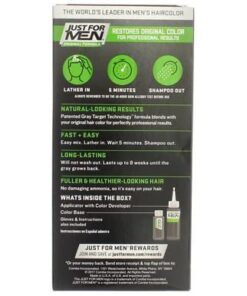 Just For Men Shampoo-In Hair Color - Real Black - 2 pk 2 Count (Pack of 1) 14 41gG3Us7NtL